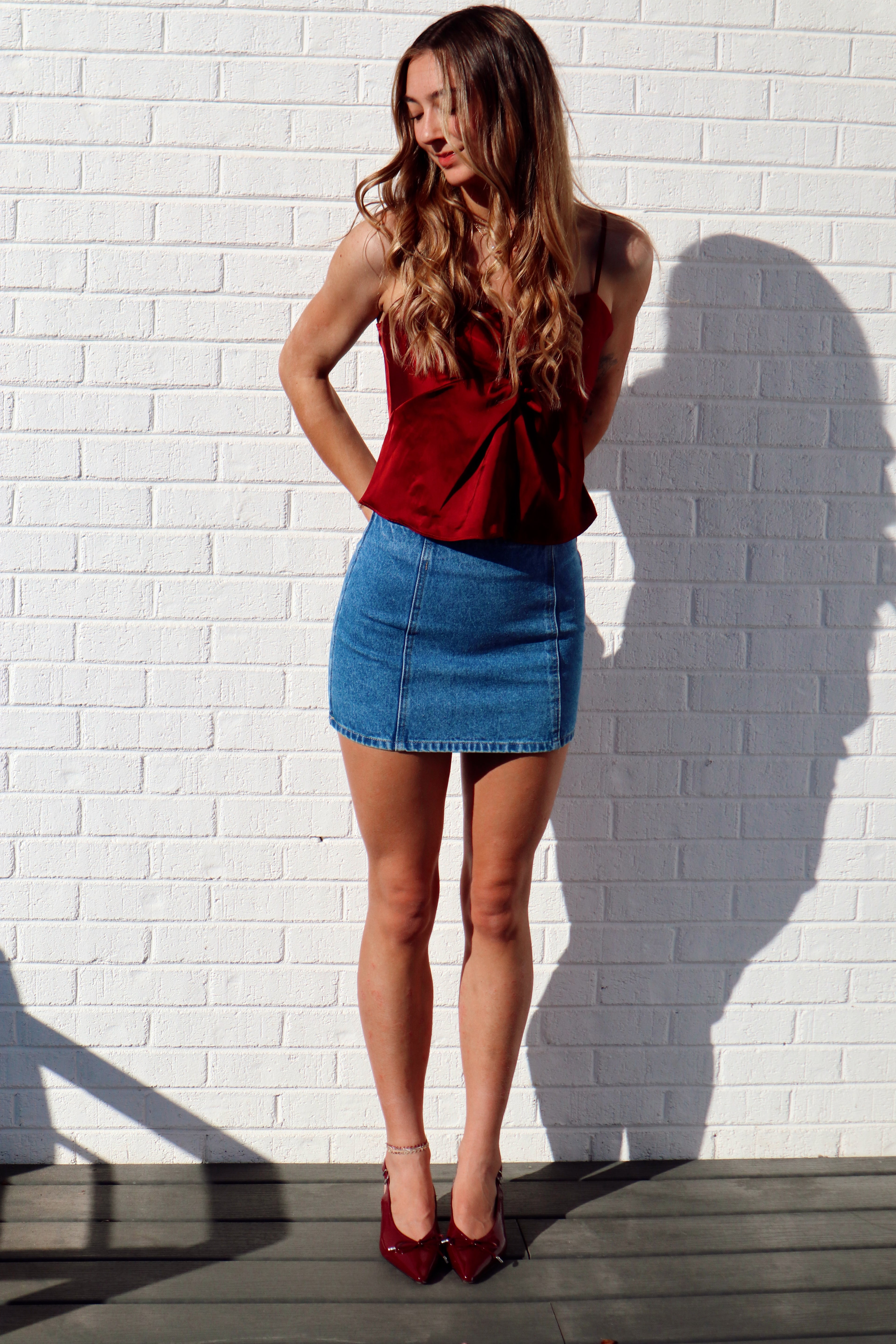 Lola Low Waist Denim Skirt