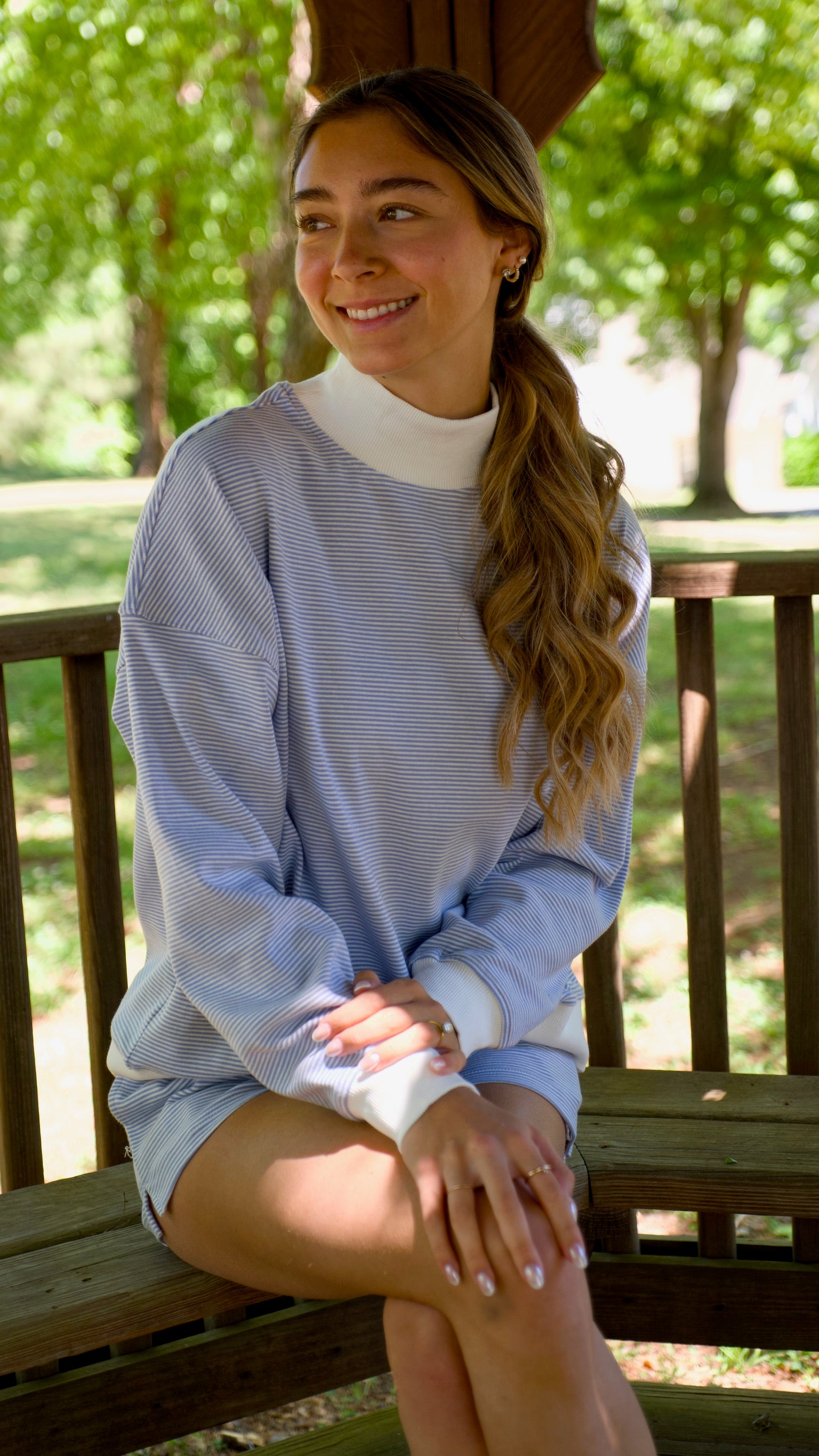 Striped Mockneck Set
