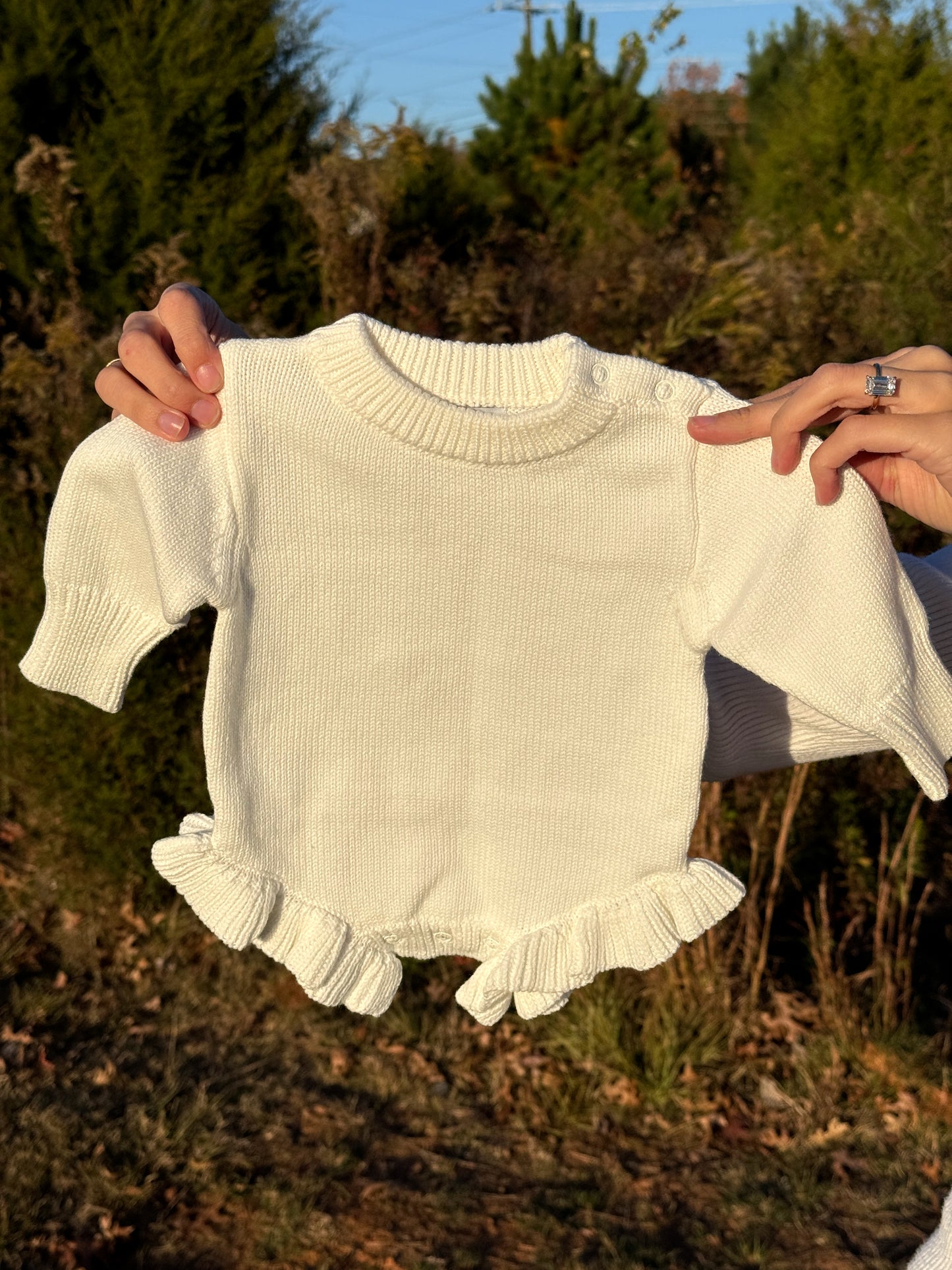 Rosie Ruffle Knit Romper