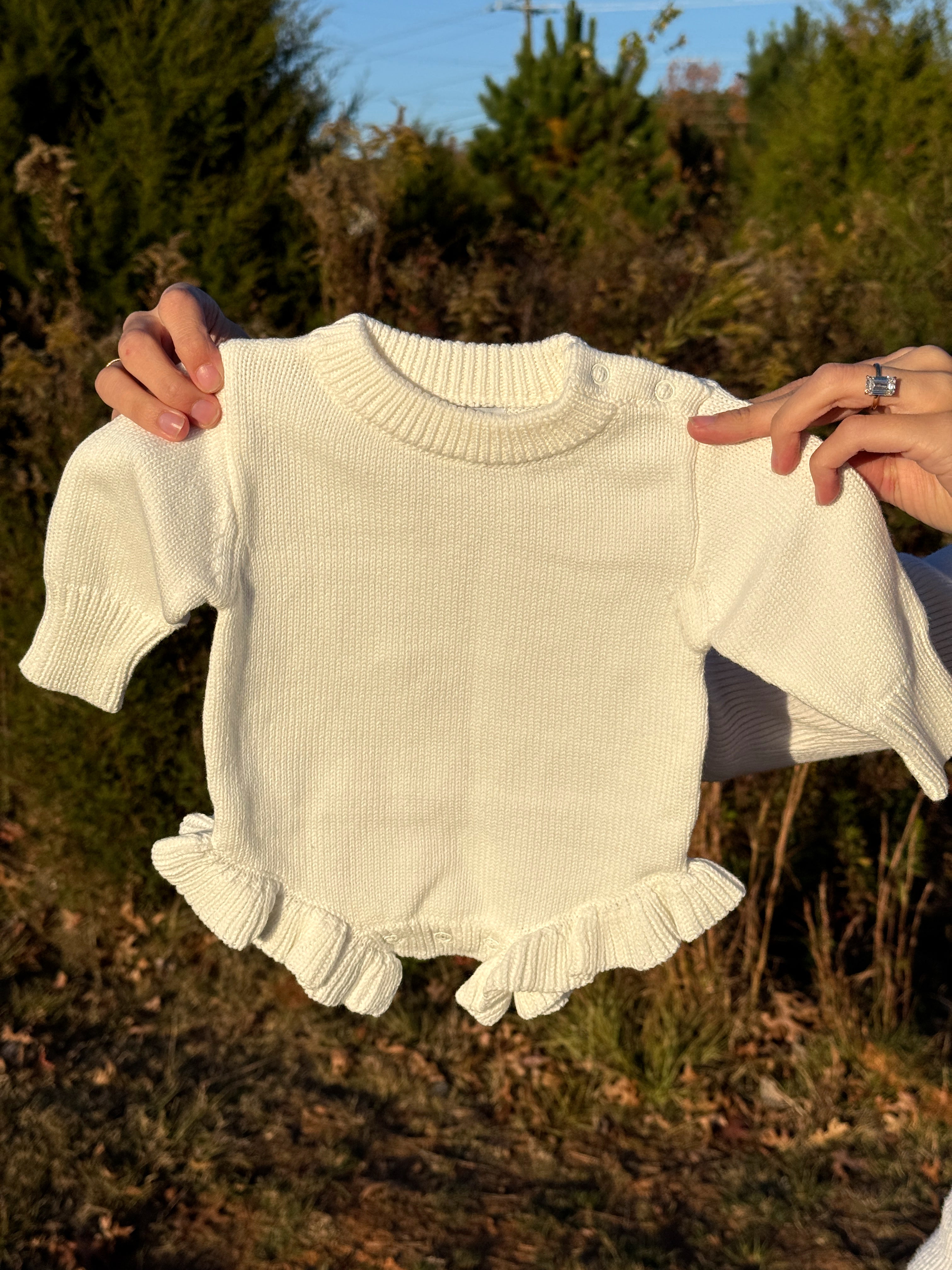 Rosie Ruffle Knit Romper