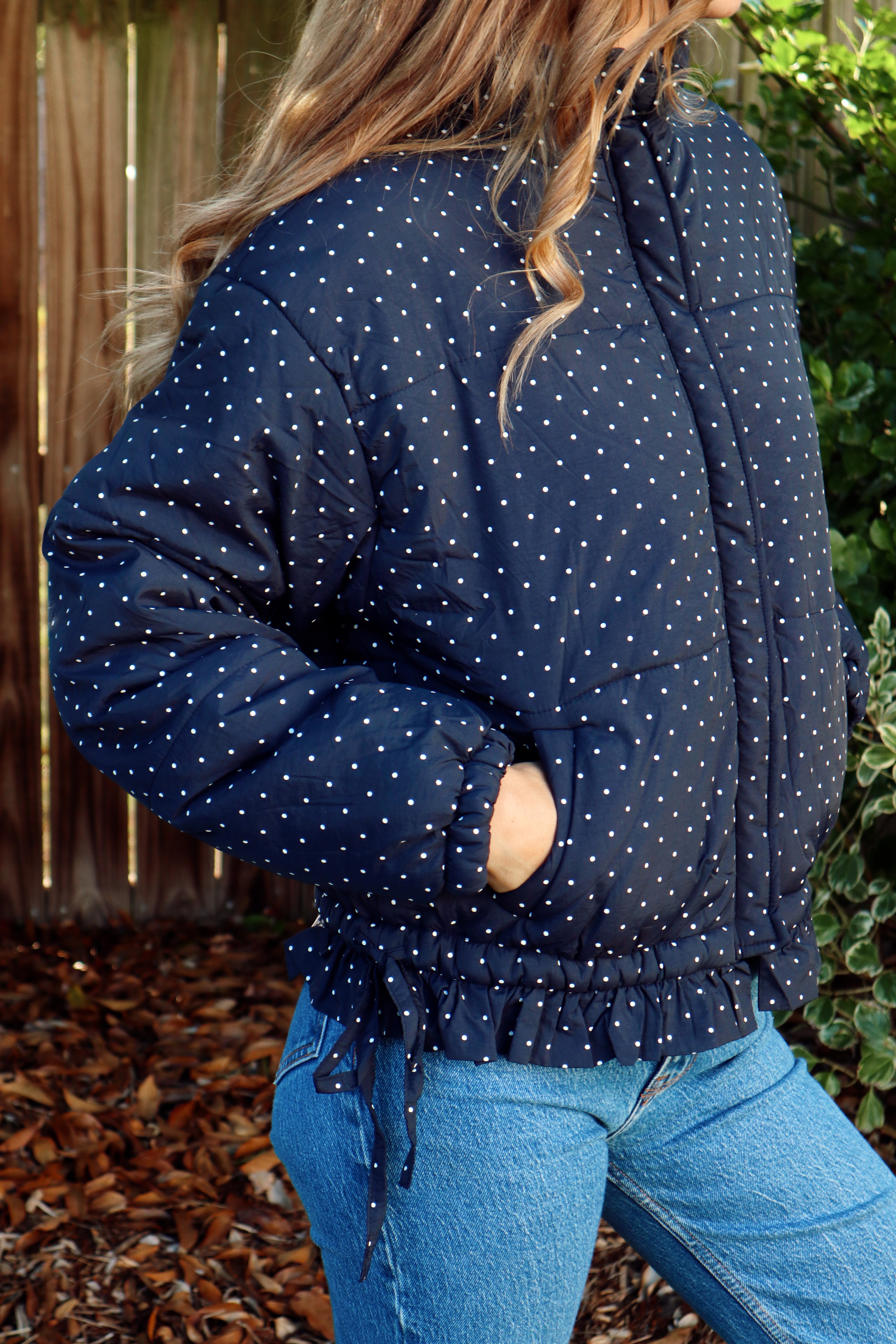Polka Dot Quilted Jacket