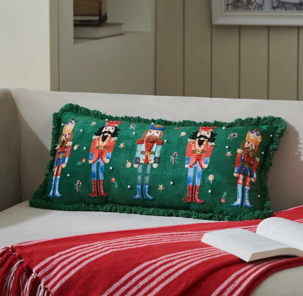 Green Nutcracker Pillow