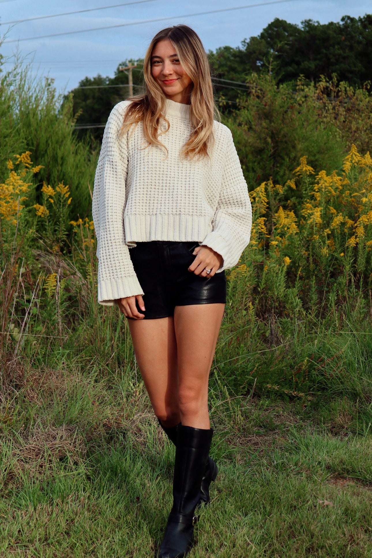 Francis Faux Leather Shorts