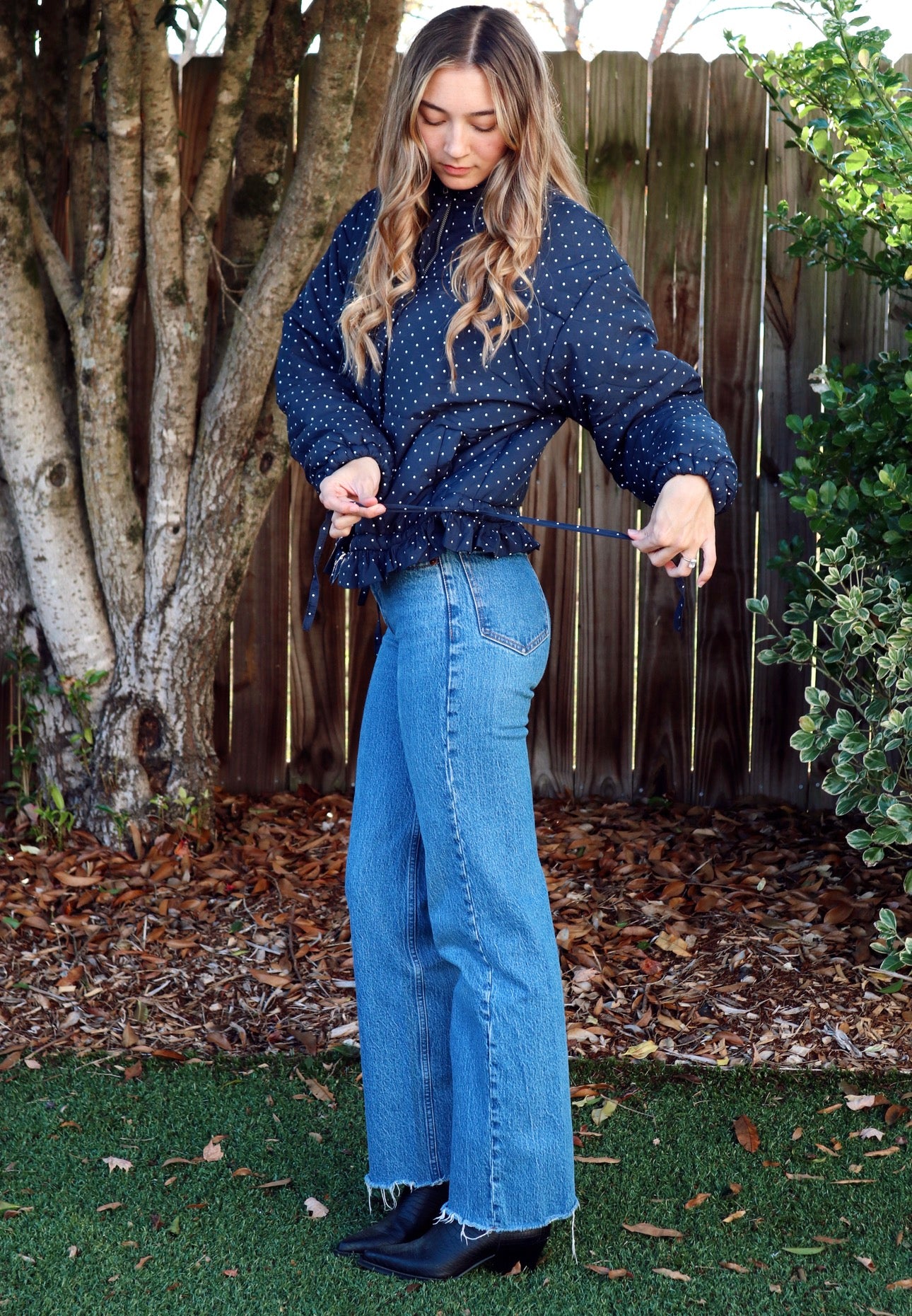 Polka Dot Quilted Jacket