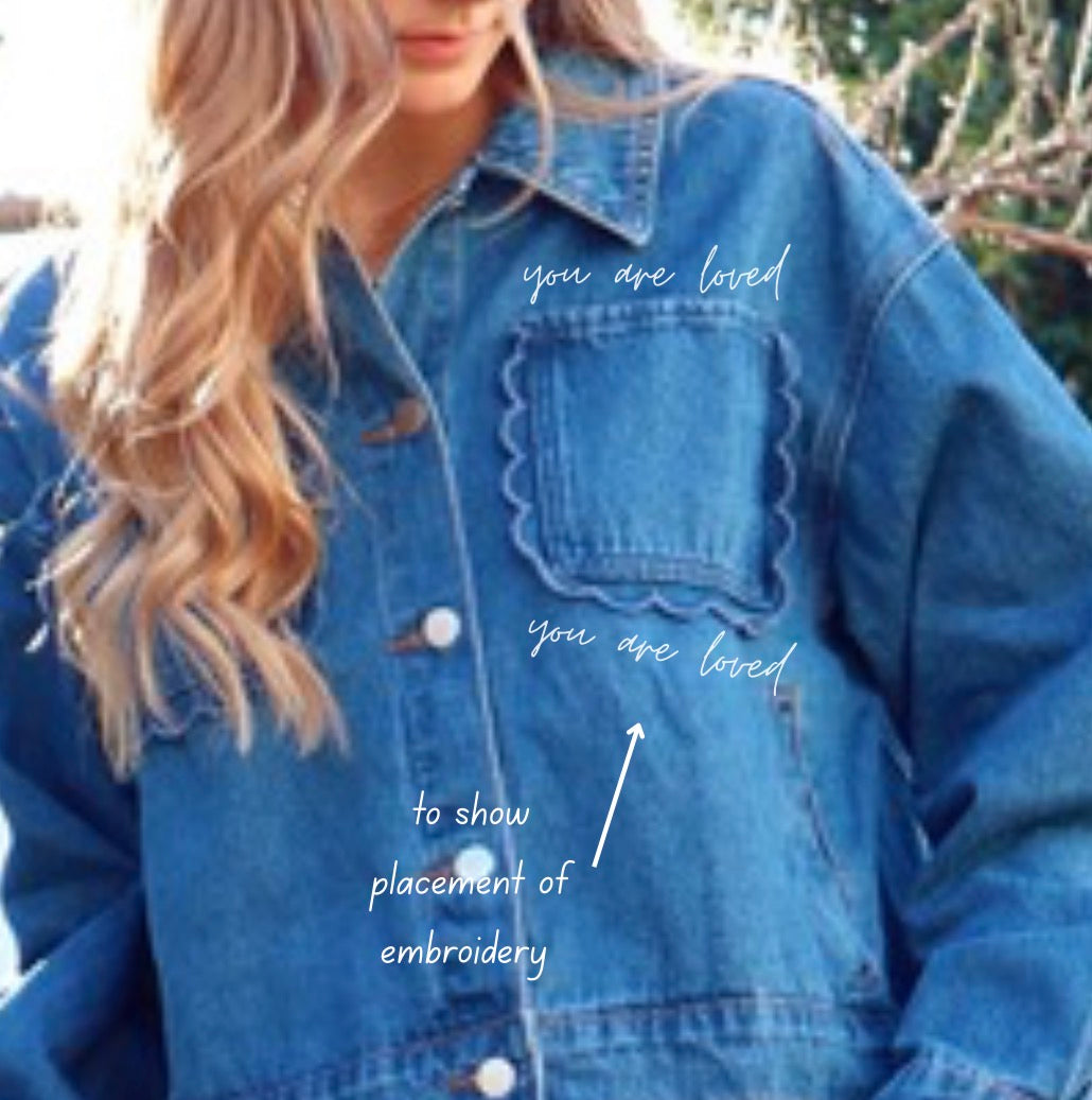 Scallop Denim Jacket