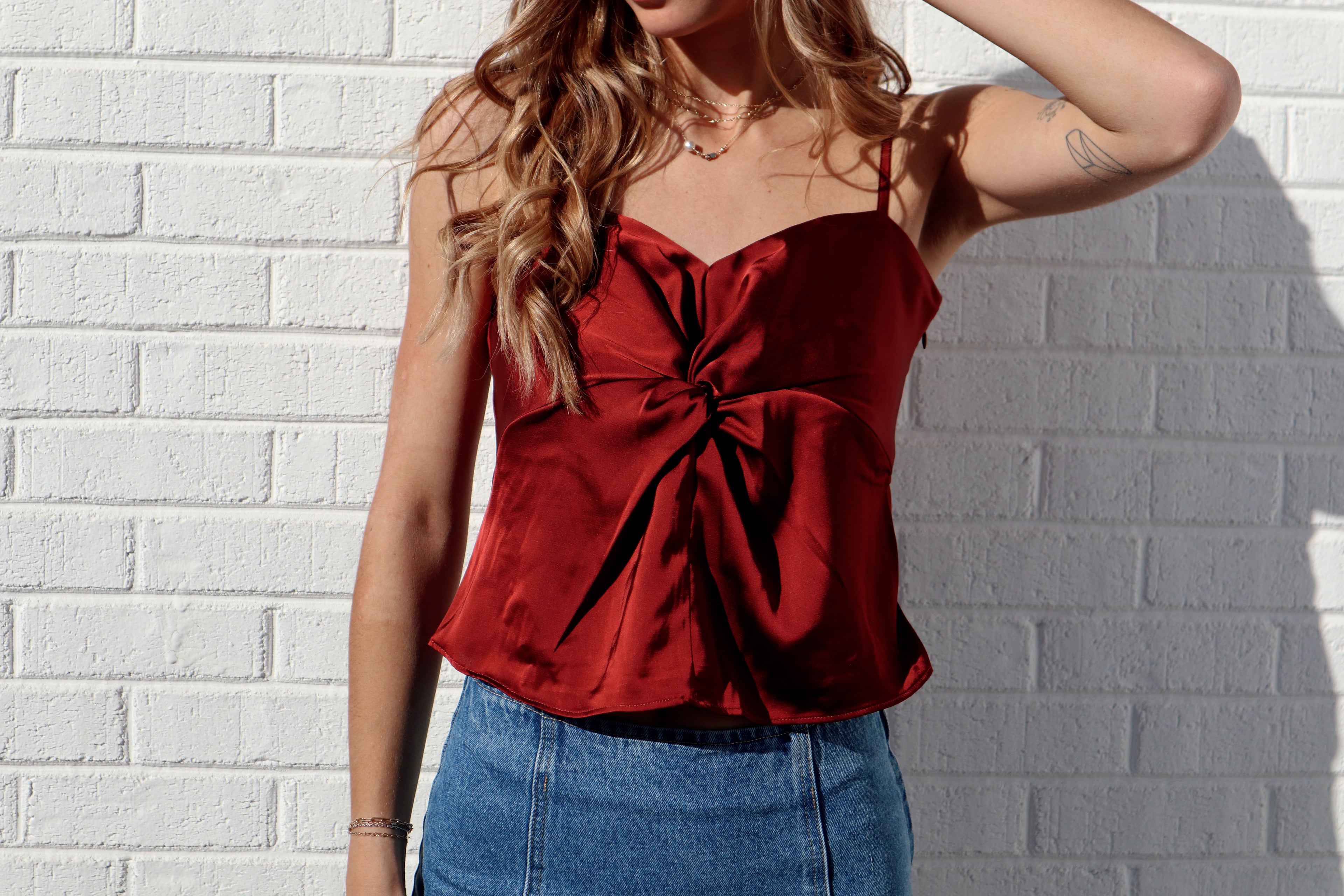 Twist Satin Cami