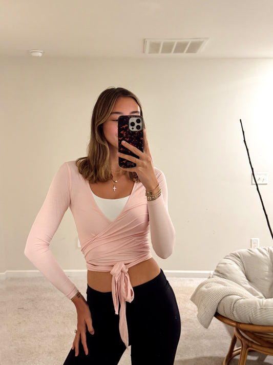 Blush Ballerina Wrap Top