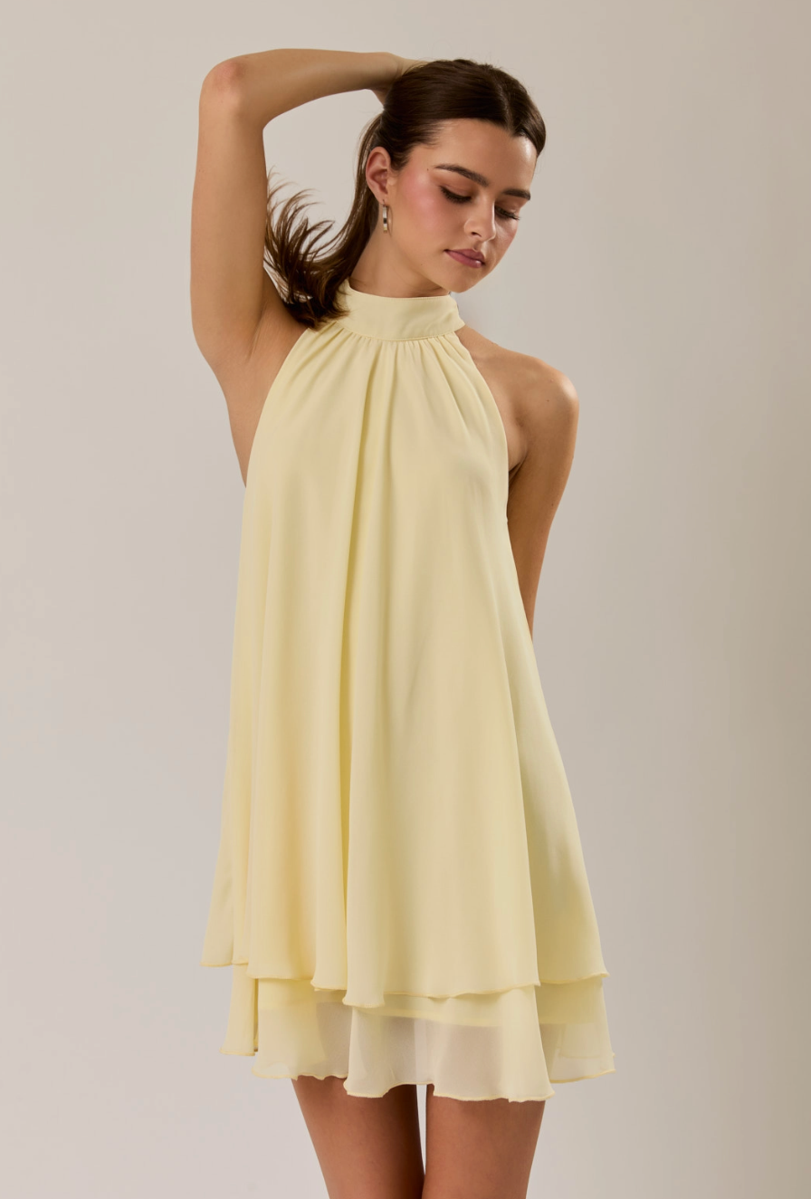 PREORDER: Butter Ruffle Mini Dress