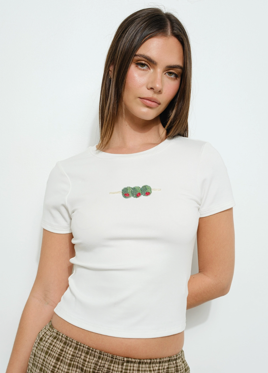 PREORDER: Beaded Olive Tee