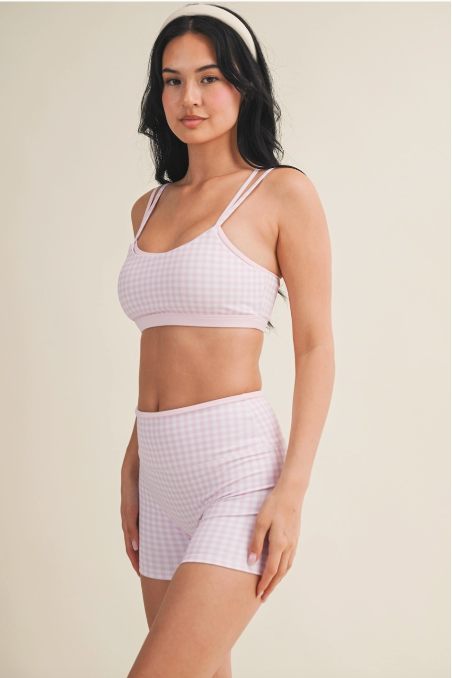 Gingham Active Set - Pink