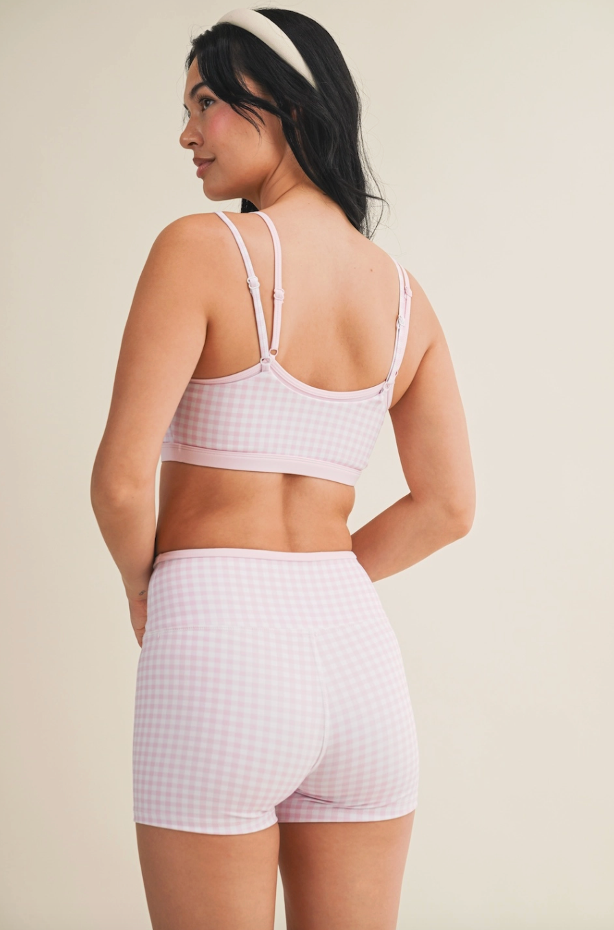 Gingham Active Set - Pink