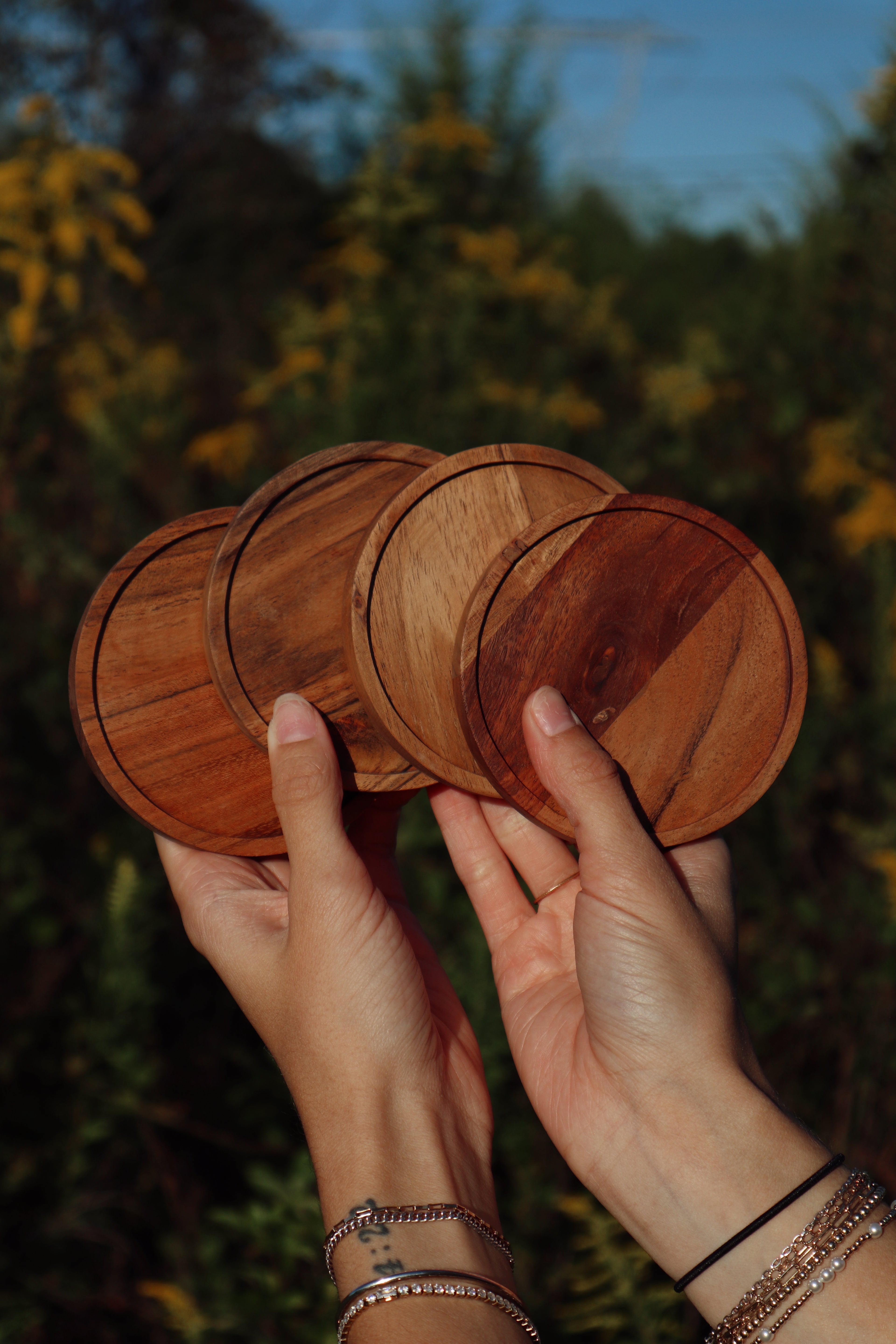 Acacia Wood Coasters (set of 4)